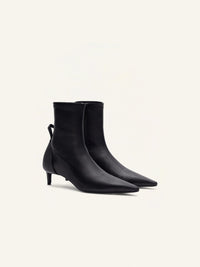 9pcs RELIQUAT 190€ / Bottines scuba en cuir stretch - Black
