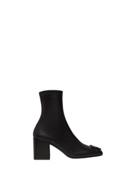 1pcs NEW / BOTTINES HÉRITAGE EN CUIR STRETCH - Black