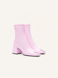 8pcs NEW / BOTTINES HÉRITAGE EN VINYLE STRETCH  - Candy pink
