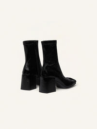 9pcs NEW / BOTTINES HÉRITAGE EN VINYLE STRETCH  - Black