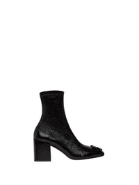 9pcs NEW / BOTTINES HÉRITAGE EN VINYLE STRETCH  - Black