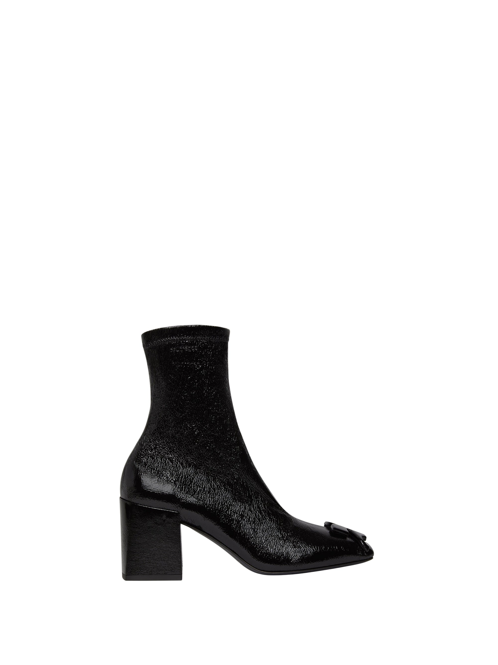 9pcs NEW / BOTTINES HÉRITAGE EN VINYLE STRETCH  - Black