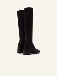 25pcs NEW / BOTTES HÉRITAGE EN CUIR STRETCH  - Black