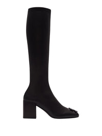 25pcs NEW / BOTTES HÉRITAGE EN CUIR STRETCH  - Black