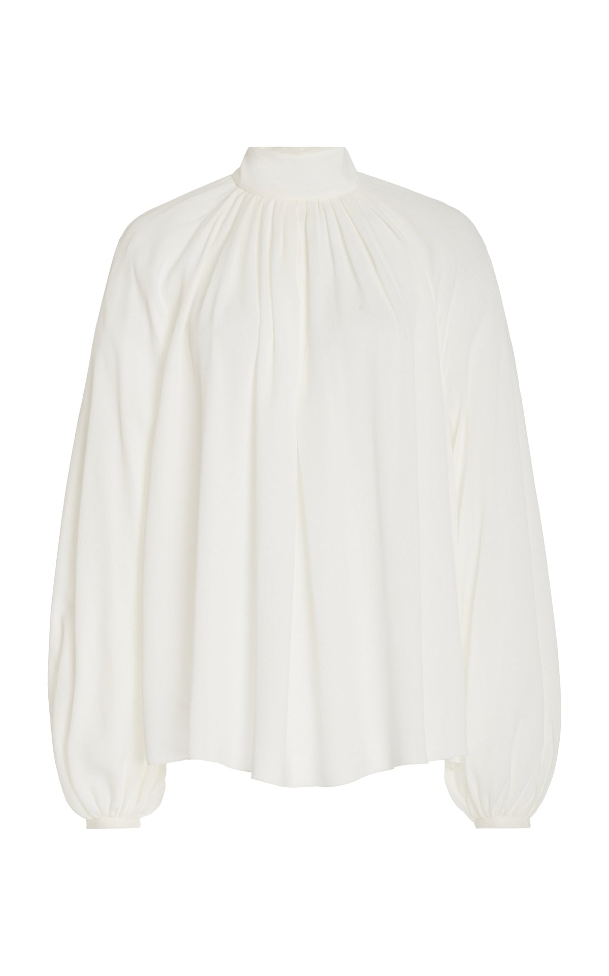 Ivory / Top Kiian à col roulé en soie - Ivory