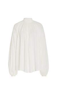 Ivory / Top Kiian à col roulé en soie - Ivory