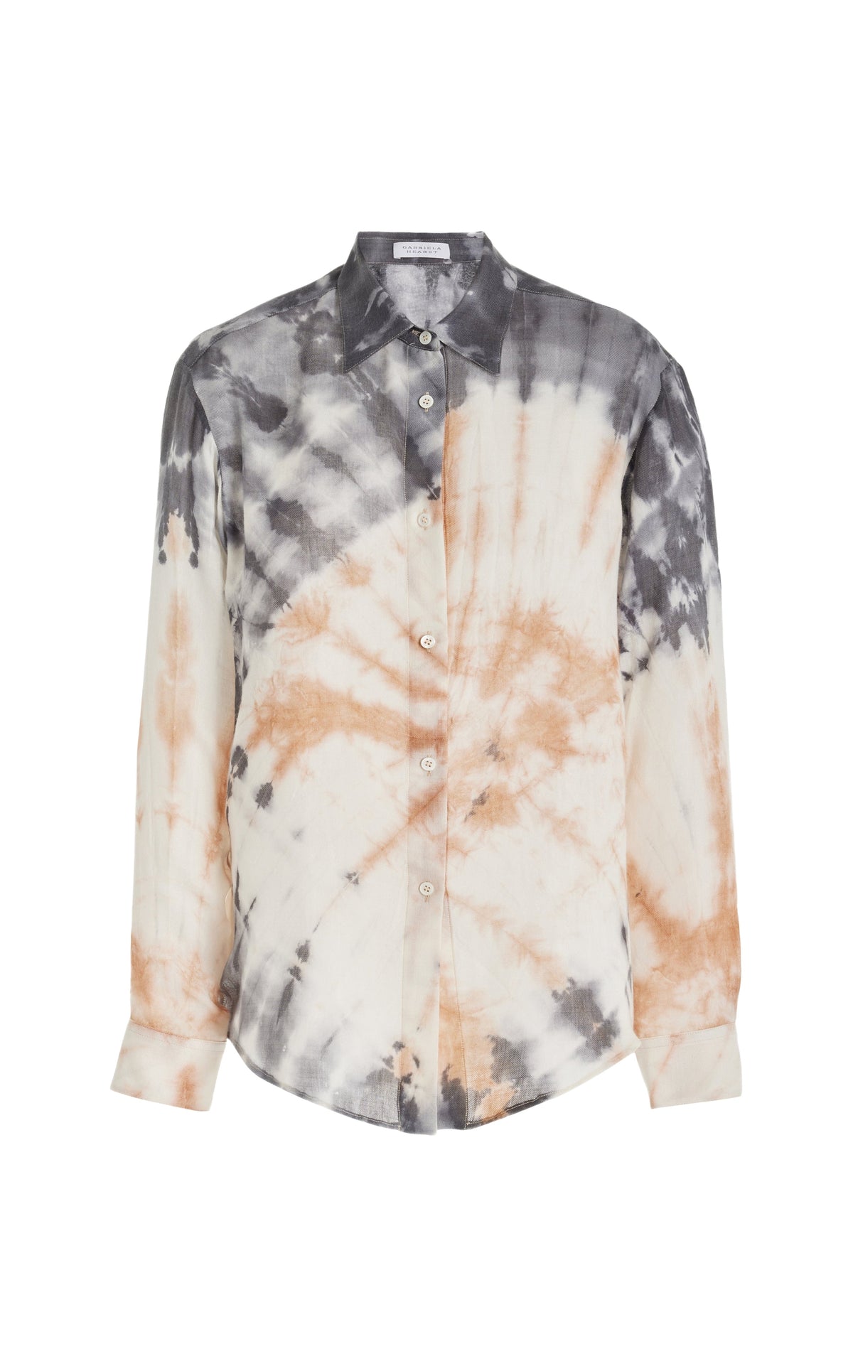 Camel Multi / Chemise Ferrara en cachemire et soie - Camel Multi
