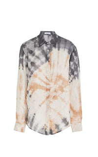Ferrara Shirt en camel multicolore double face cachemire