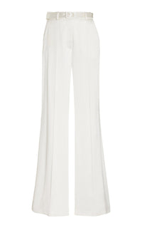 Mabon Pant en ivoire double soie satin