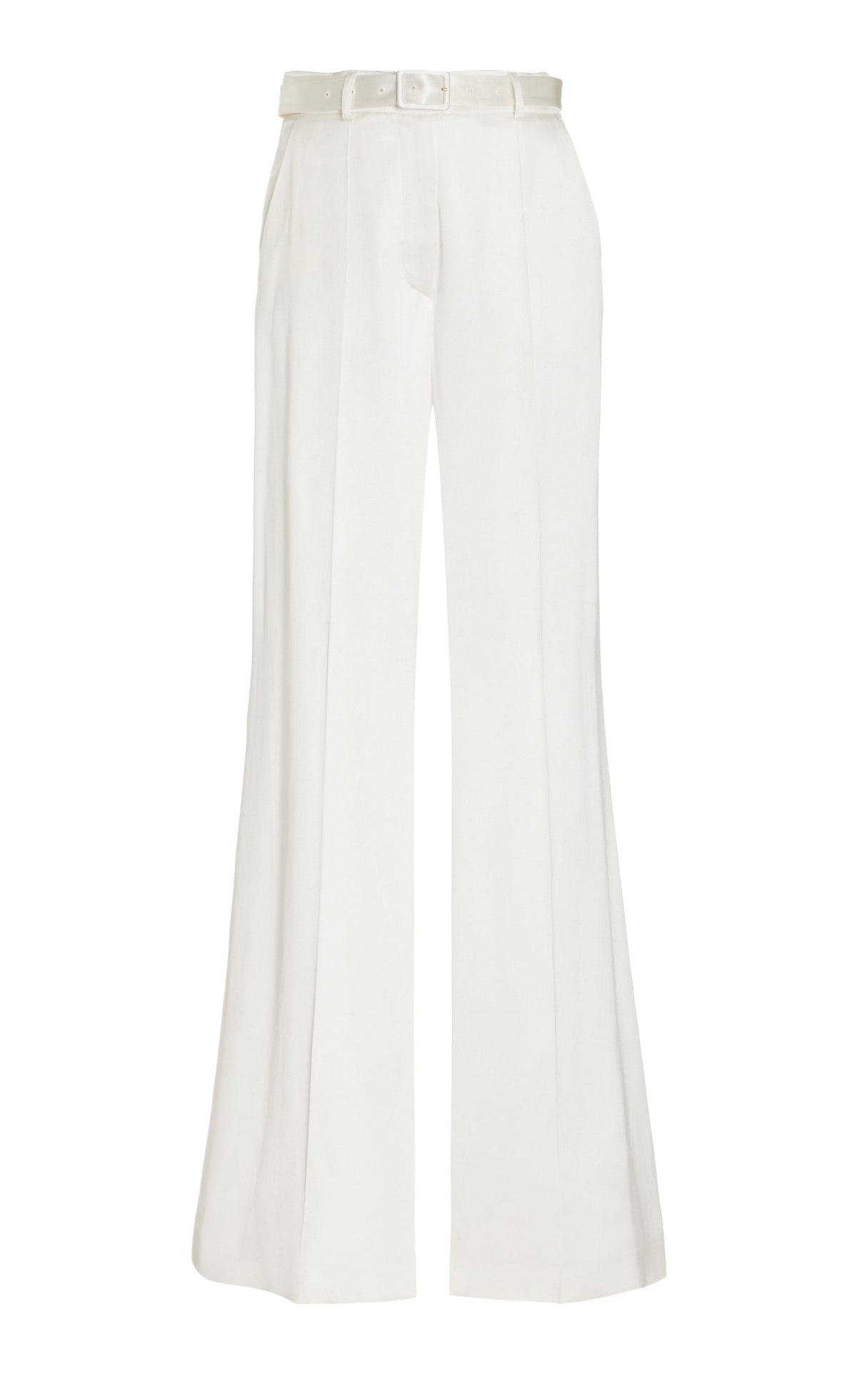 Mabon Pant en ivoire double soie satin