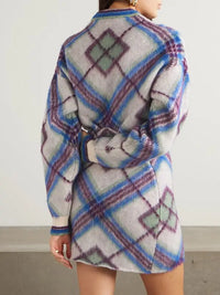 SHORT DRESS IN JACQUARD WOOL BLEND