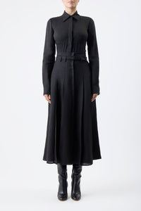 Black / Jupe Dugald en lin - Black