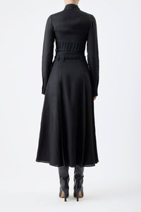 Black / Jupe Dugald en lin - Black