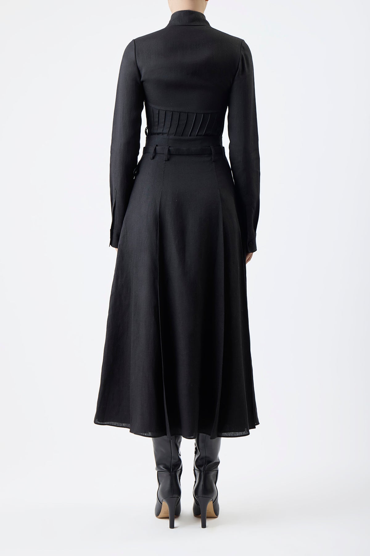 Black / Jupe Dugald en lin - Black