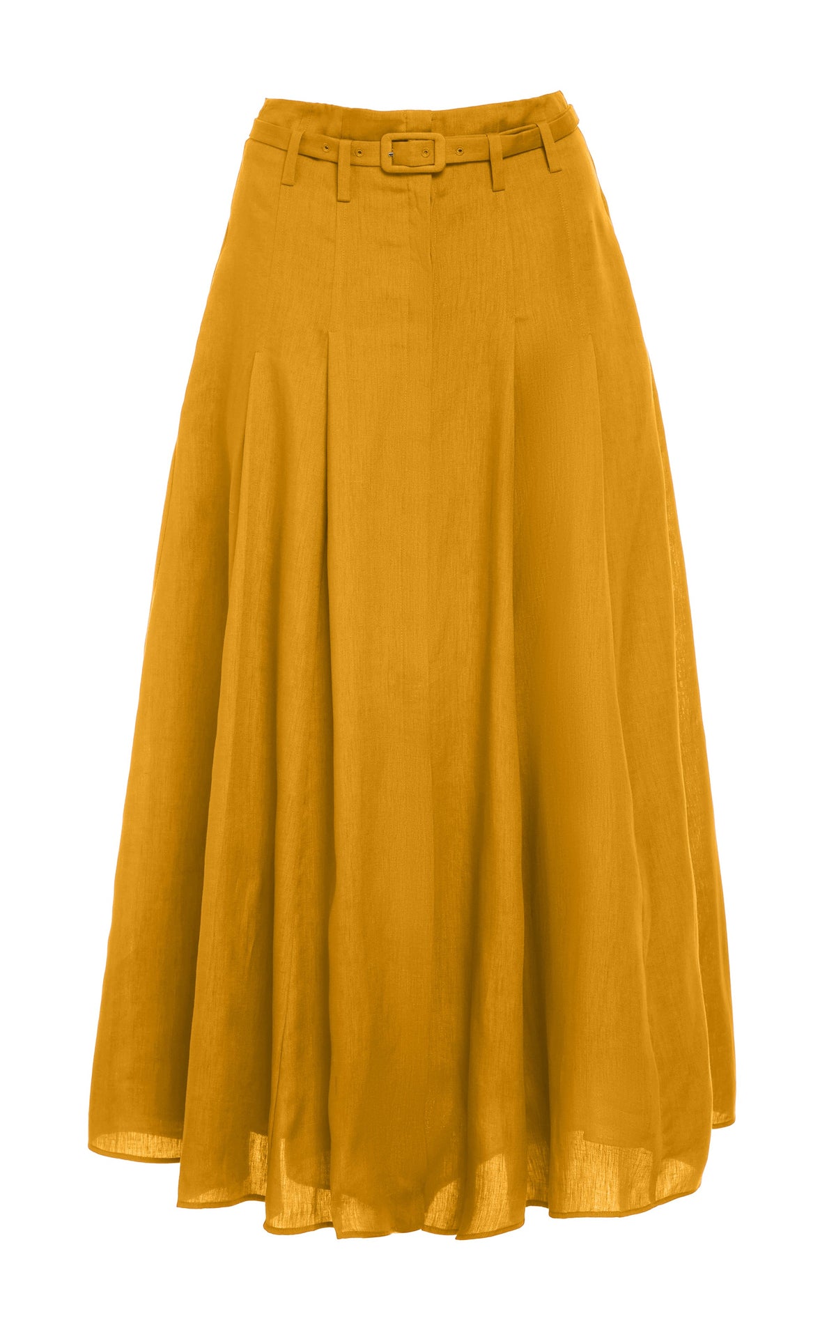Dugald Skirt en blanc lin d’aloès popeline de chemise