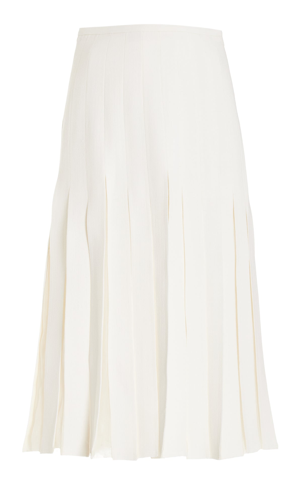 Binka Skirt en ivoire sponge laine crêpe