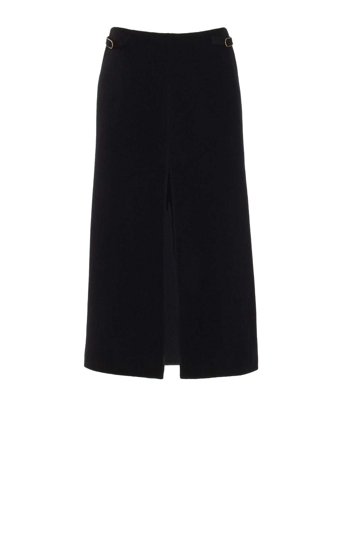 Morelos Skirt en noir double face recyclé cash