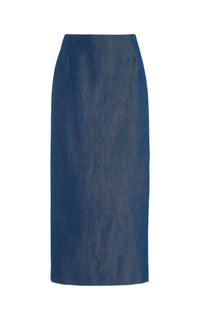 Deep Fluorite Blue / Jupe Manuela en laine - Deep Fluorite Blue