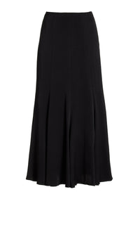 Ricky Skirt en noir double soie satin