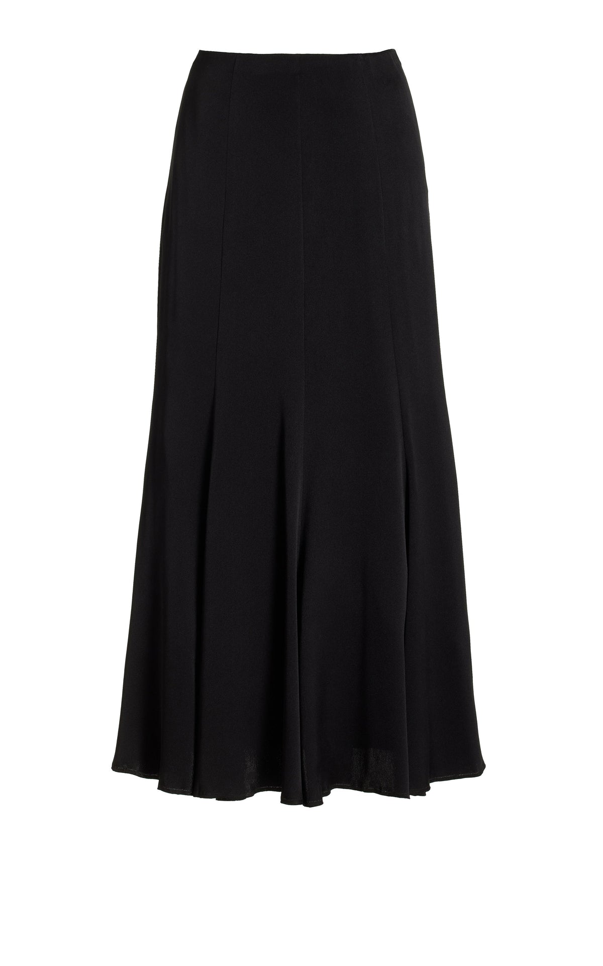Ricky Skirt en noir double soie satin