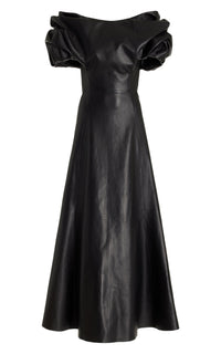 Black / Robe Gwyneth en cuir - Black