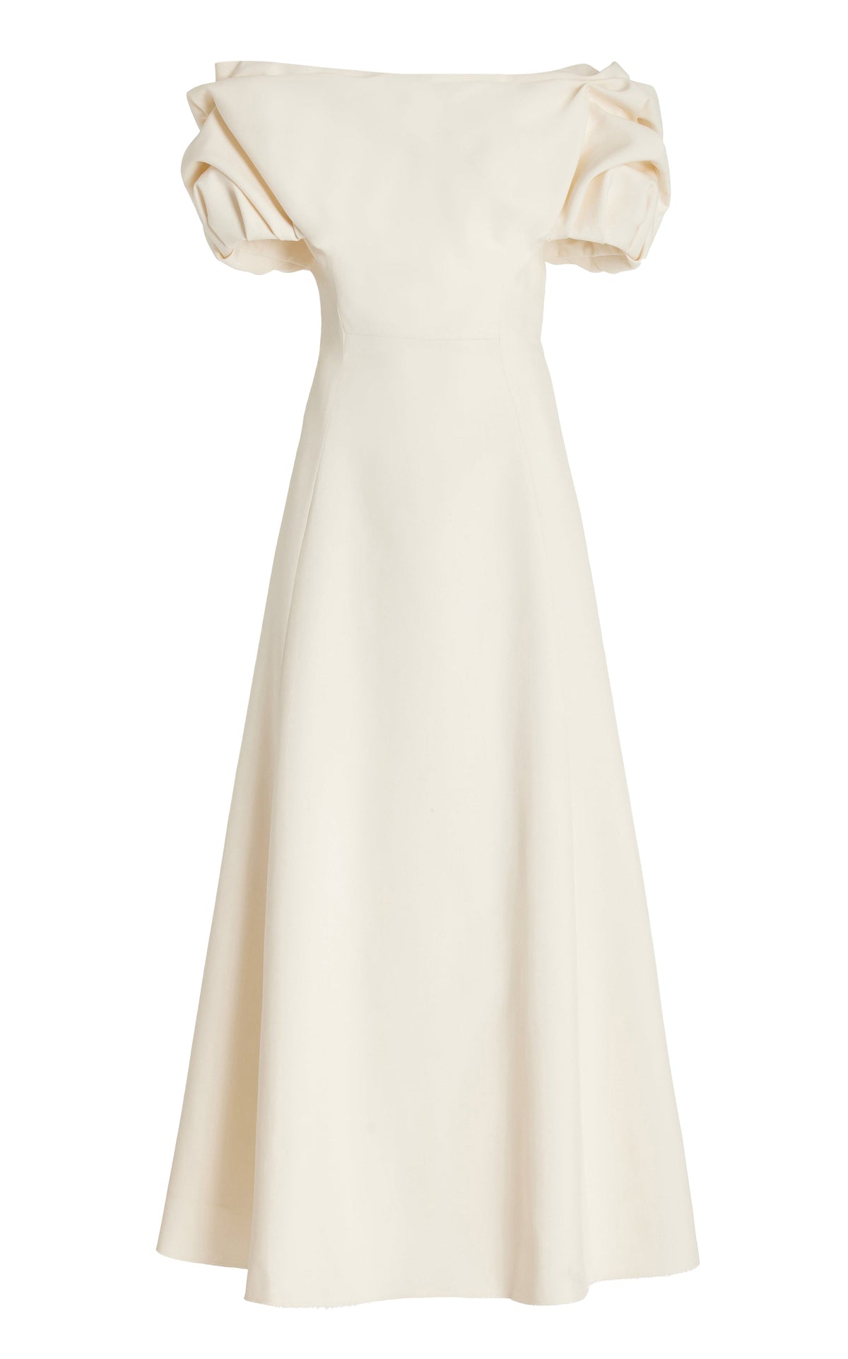 Gwyneth Dress en ivoire soie laine cady