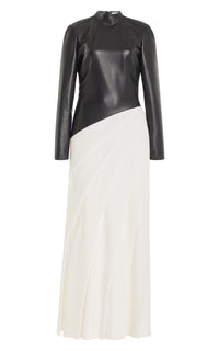 Black & Ivory / Robe Aulay en cuir - Black & Ivory