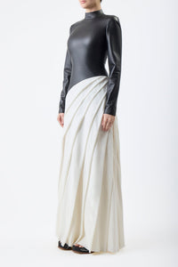 Black & Ivory / Robe Aulay en cuir - Black & Ivory
