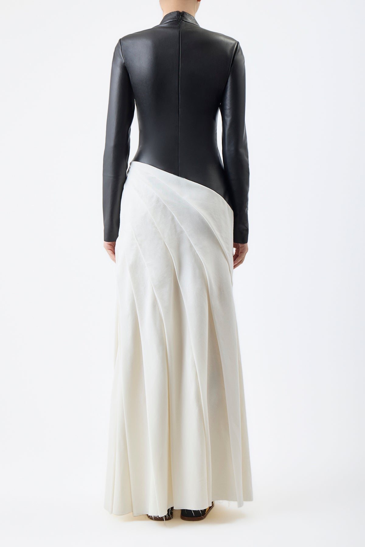 Black & Ivory / Robe Aulay en cuir - Black & Ivory
