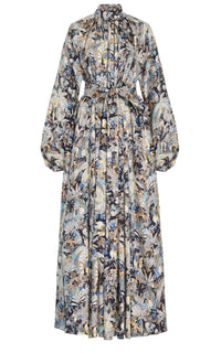 Cedric Dress en bleu multicolore horse parade