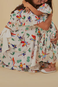 DJV_Stitched Birds Scarfs Off White Chemises & Blouses - Stitched Birds Scarfs Off White