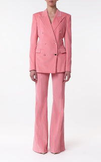 Blush / Veste blazer Gavin en laine - Blush