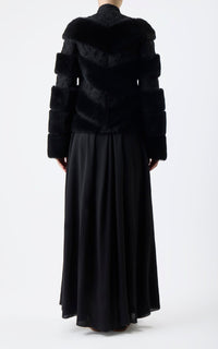 Carys Jacket en noir shearling