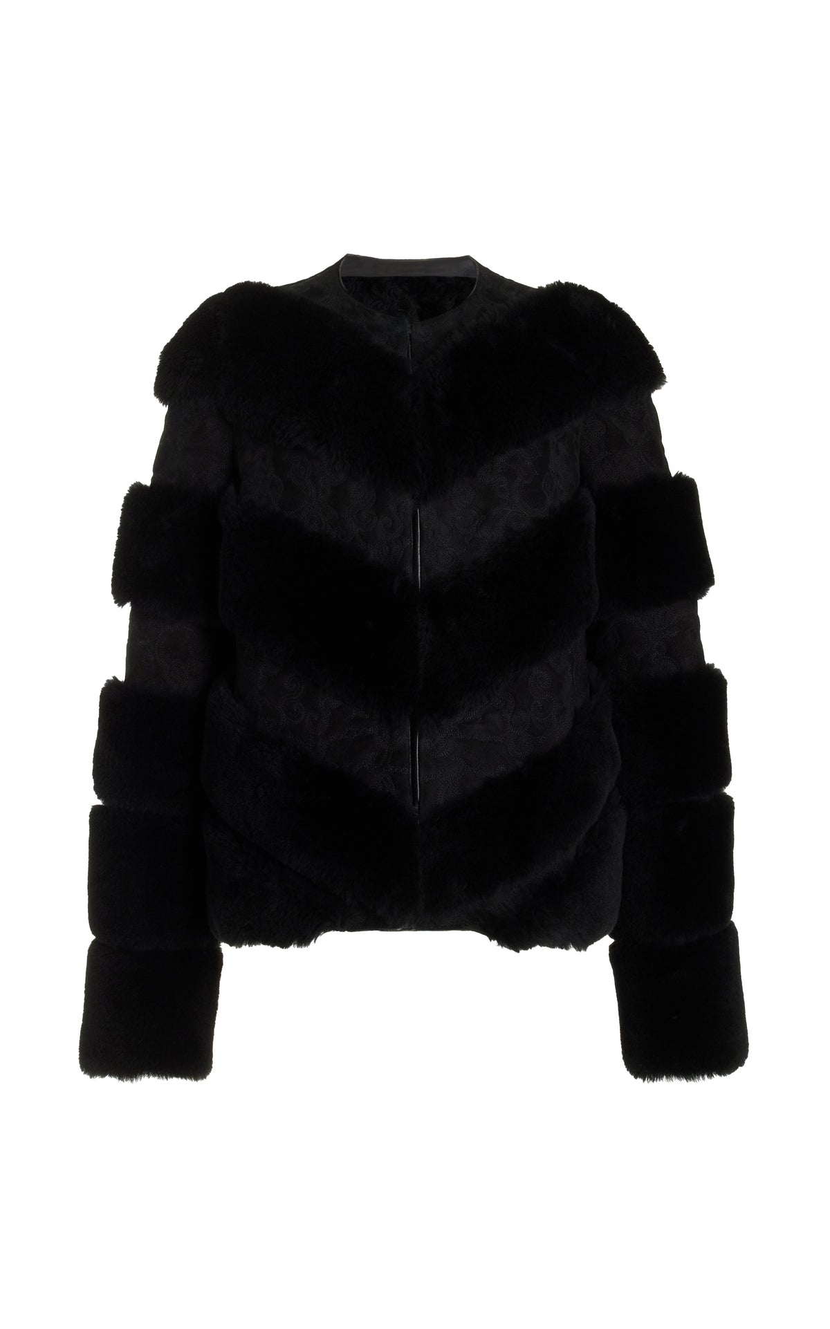 Carys Jacket en noir shearling