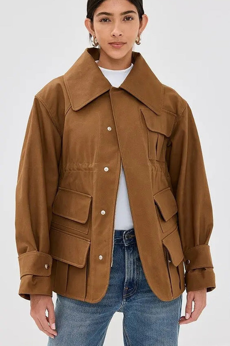 Patch Pocket Utility Jacket - Toffee