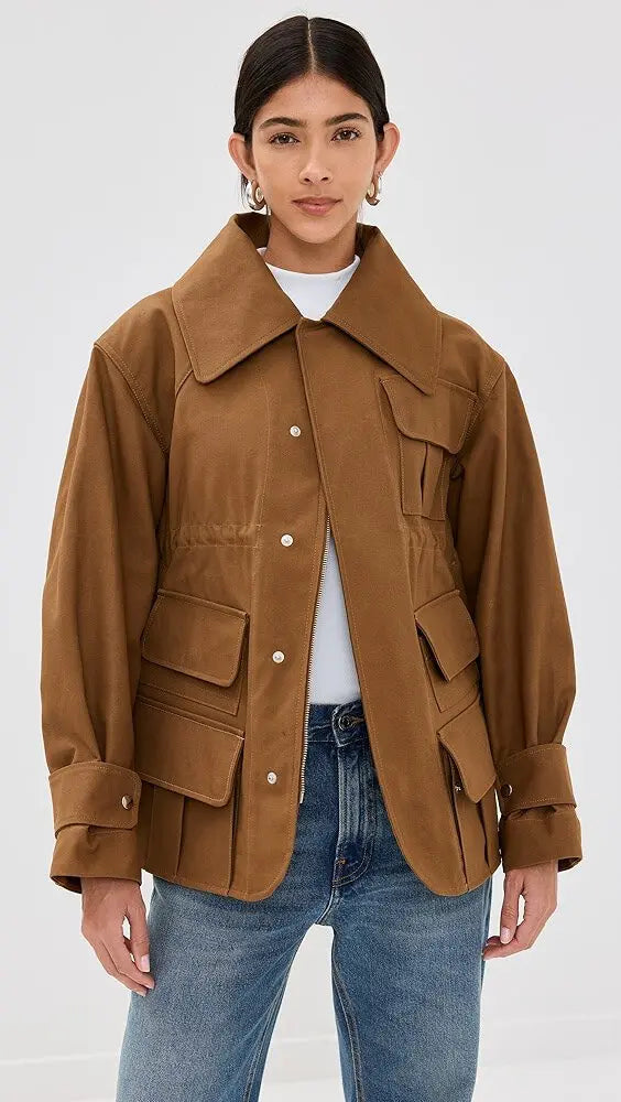 Patch Pocket Utility Jacket - Toffee