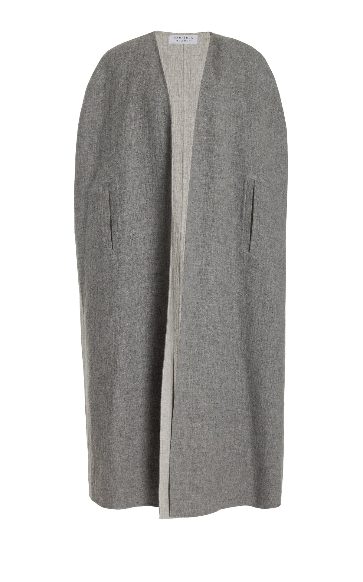 Lindlow Cape en light gris chiné cachemire lin df coating