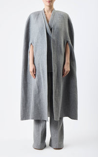 Light Grey Melange / Cape Lindlow en cachemire - Light Grey Melange