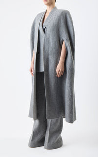Light Grey Melange / Cape Lindlow en cachemire - Light Grey Melange