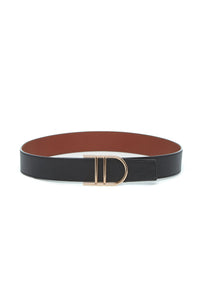 Silver & Black & Cognac / Ceinture Neala en cuir - Silver & Black & Cognac