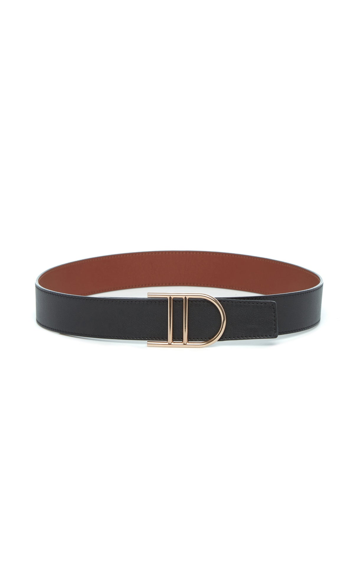 Silver & Black & Cognac / Ceinture Neala en cuir - Silver & Black & Cognac