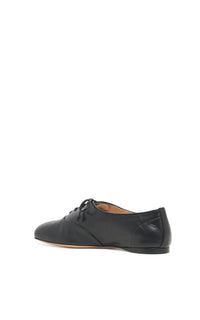 Maya Flat en noir lamb cuir