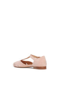 Harlow Ballerina en rose poudré daim