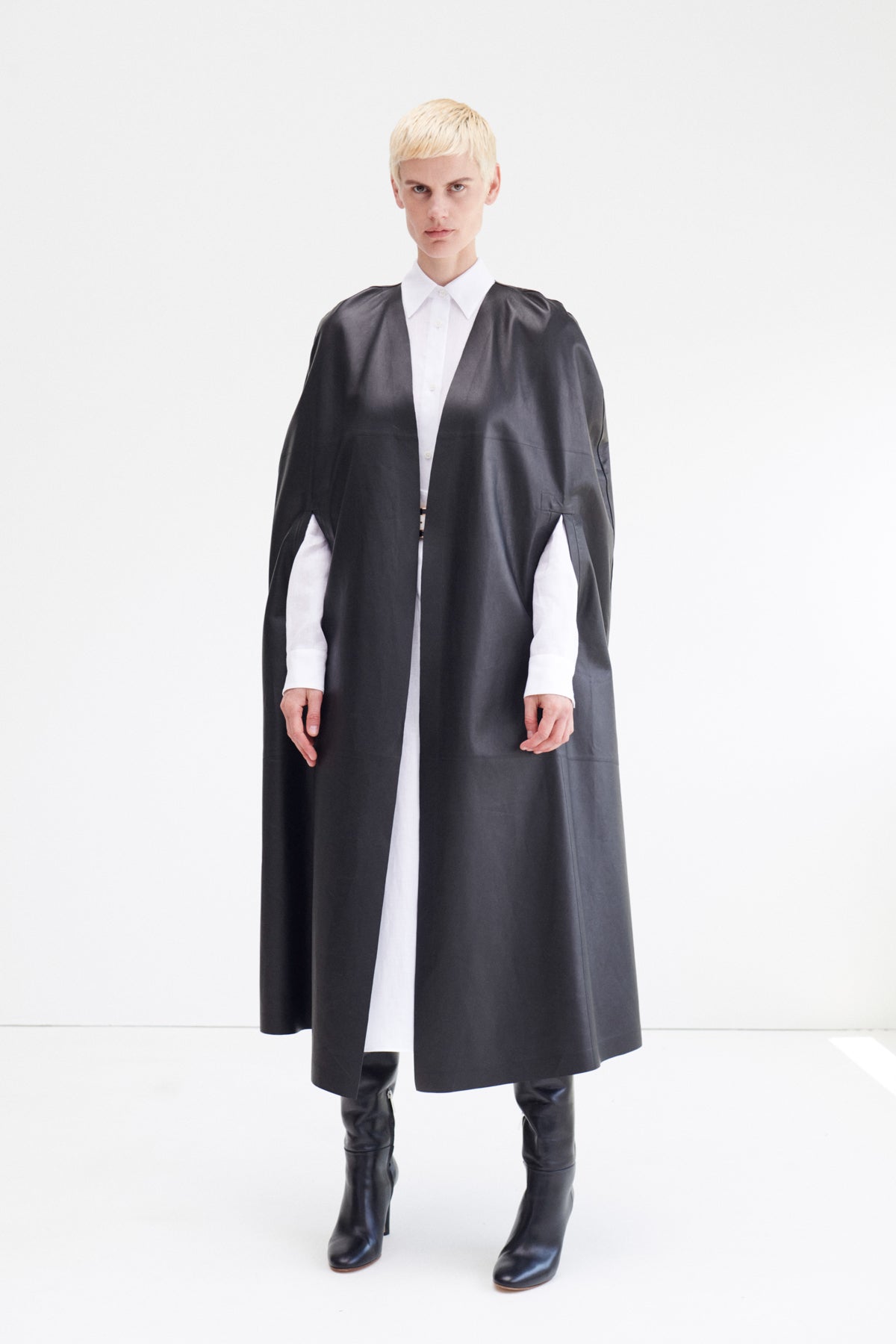 Black / Cuissardes Linda 85 en cuir - Black