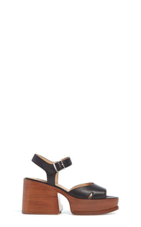Zuri Sandal en noir cervo deerskin cuir