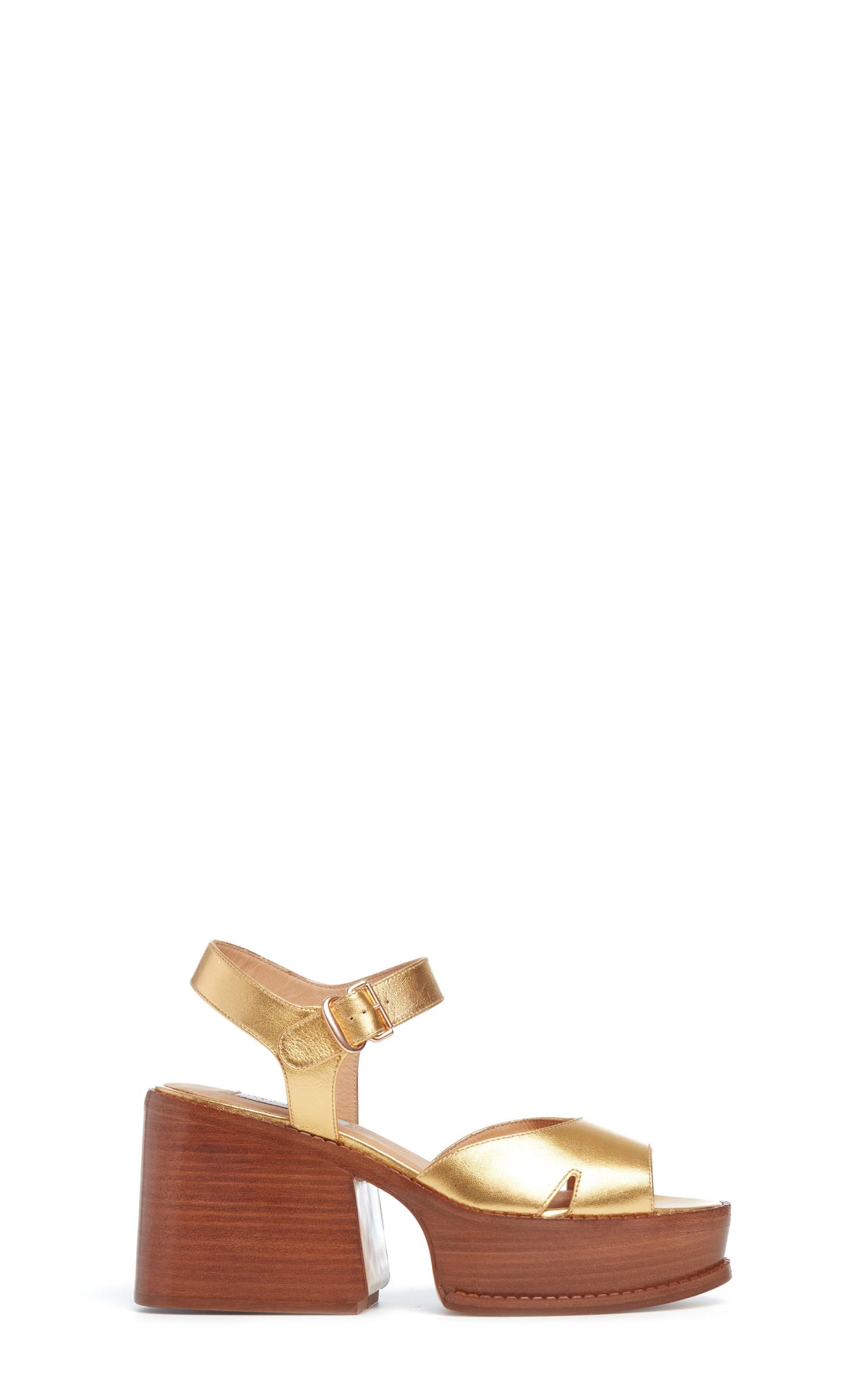 Zuri Sandal en or métallisé nappa