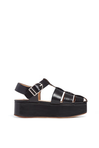 Black / Sandales Mila en cuir - Black
