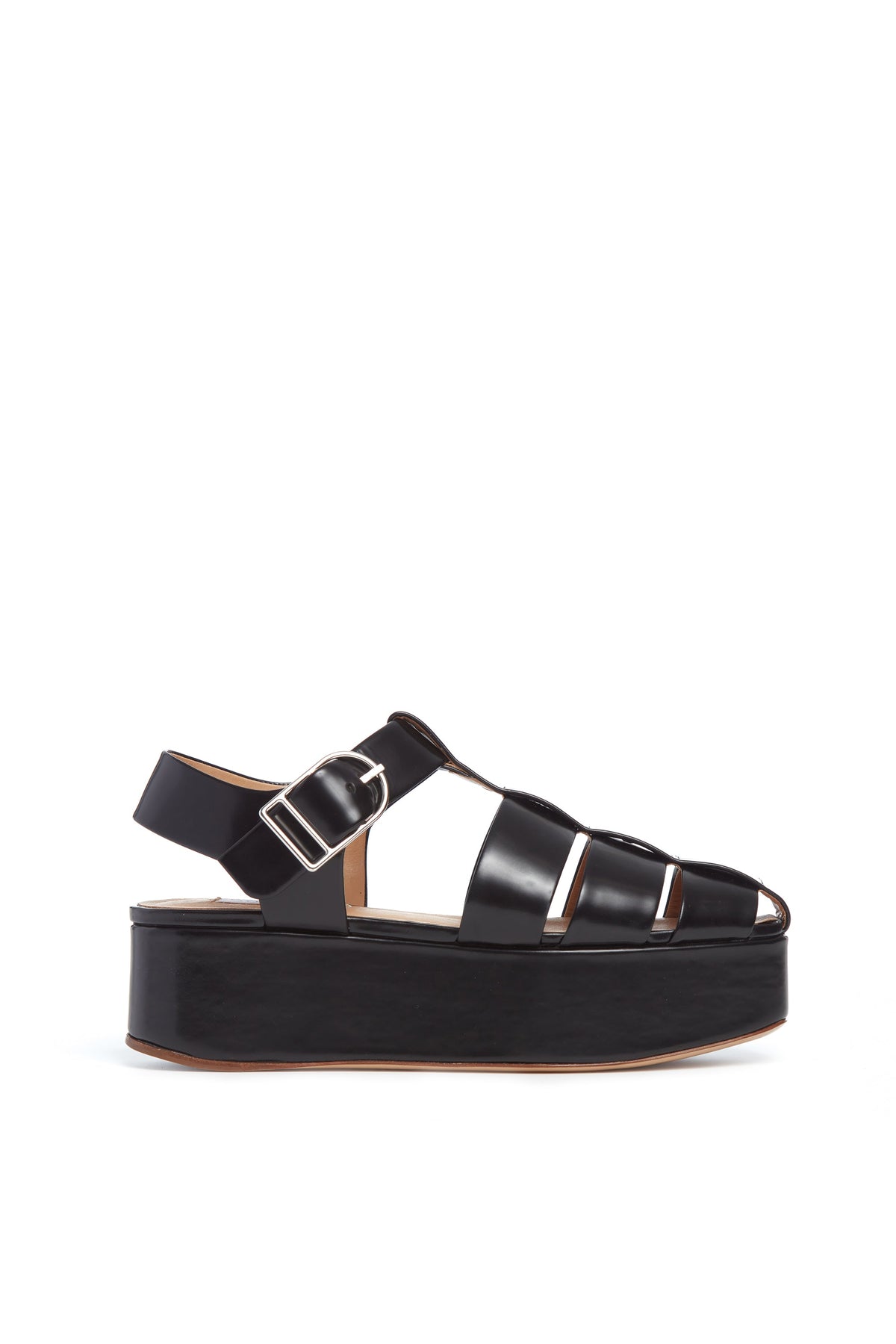 Black / Sandales Mila en cuir - Black