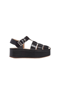 Black / Sandales Mila en cuir - Black