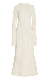 Amaris Dress en ivoire 2/28 cachemire fil